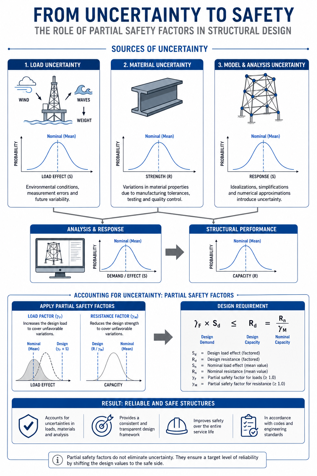 Partial safety factors structural design workflow